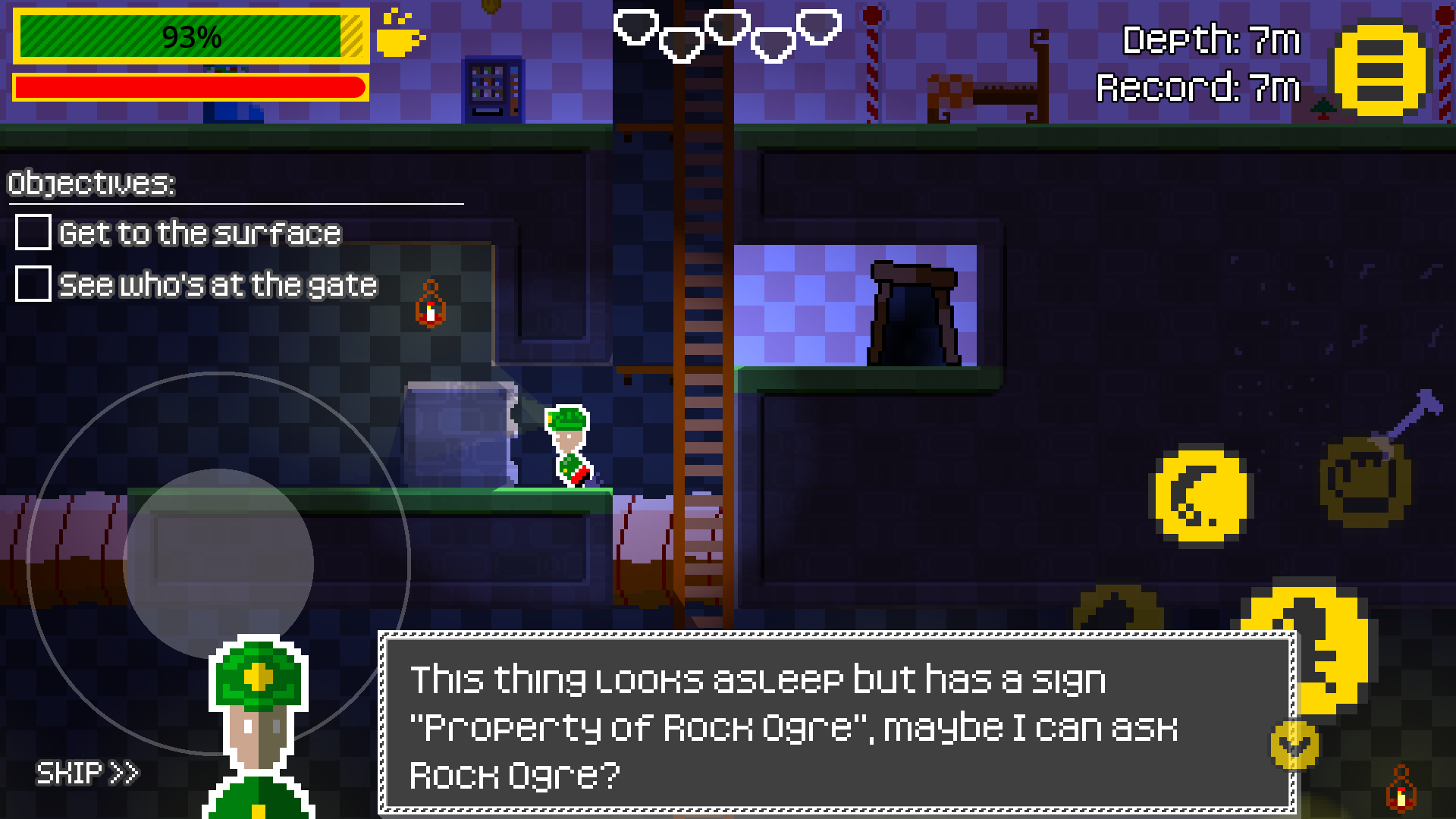Screenshot of ElfMiner game.