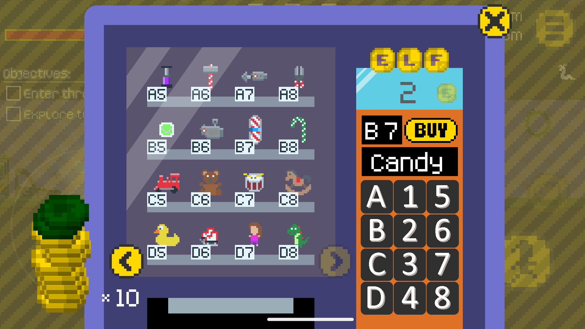 Screenshot of ElfMiner game.